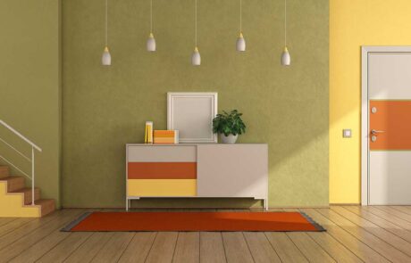 Salon con diseno de color por pintores profesionales en Barcelona