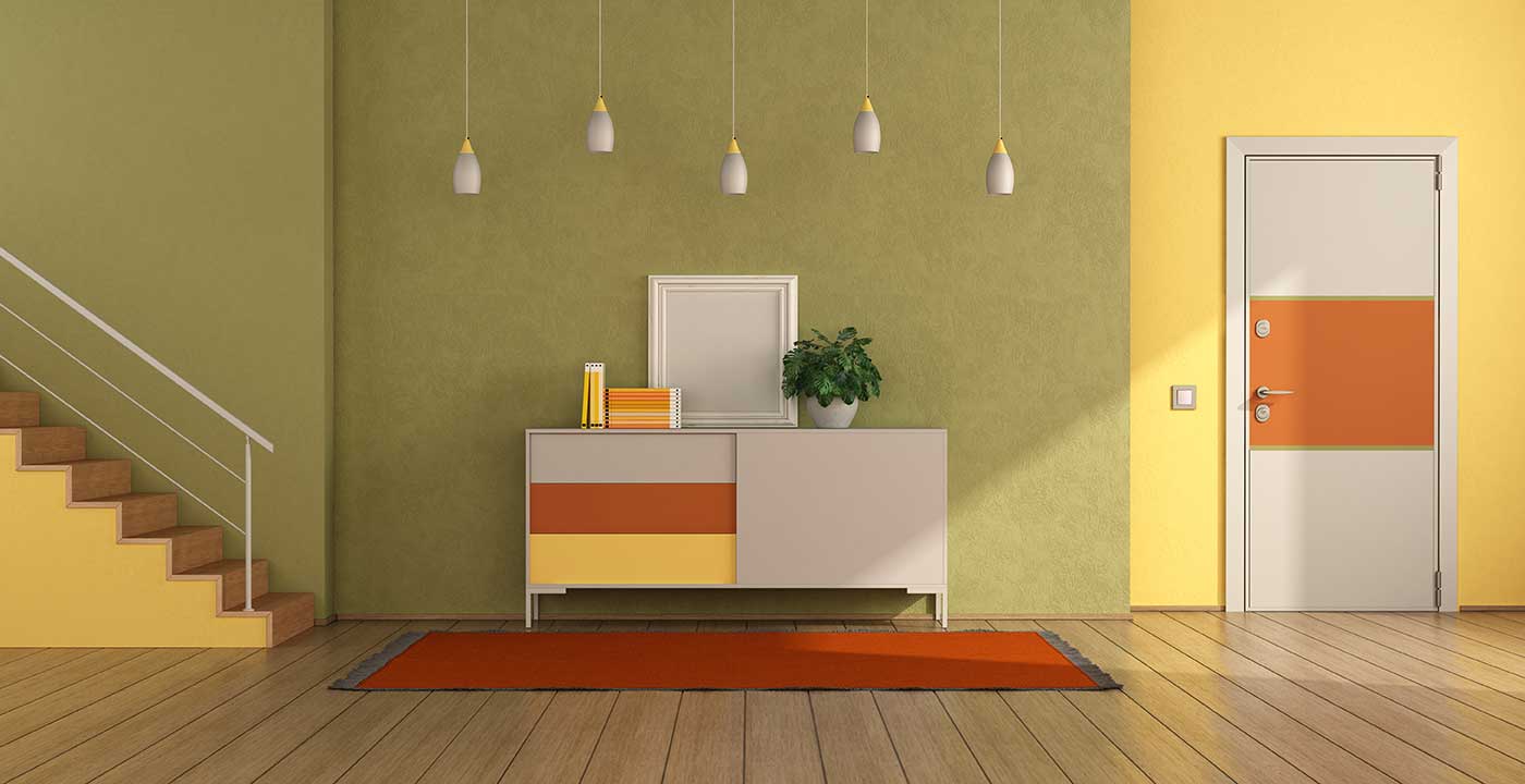 Salon con diseno de color por pintores profesionales en Barcelona